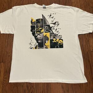 Vintage Delta Batman DC Comics XXL Men's White T-Shirt